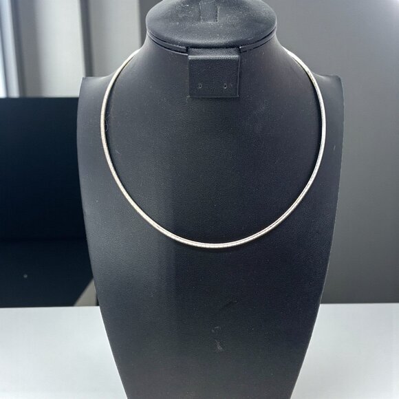 Two-Tone Gold & Silver Reversible Snake Chain Necklace Lobster Clasp 17"L - Picture 2 of 7